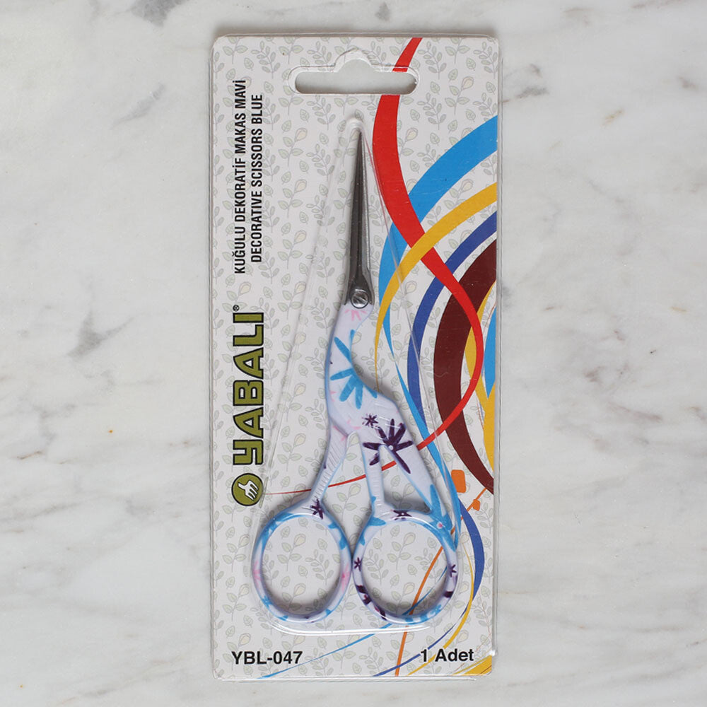 Yabalı Kuğulu Dekoratif Makas Mavi -YBL-047